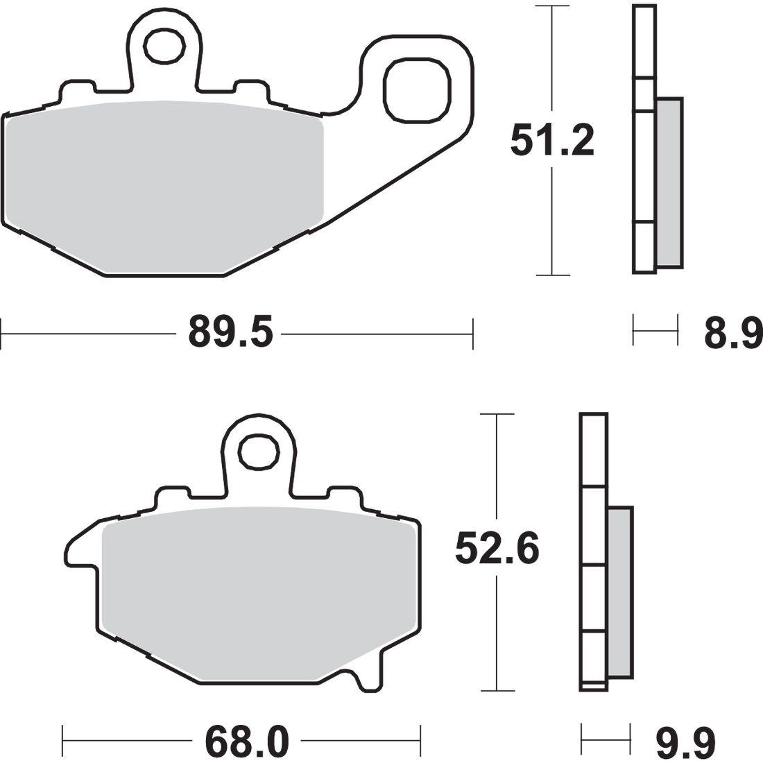 SBS LS Brake Pads Kawasaki 687LS