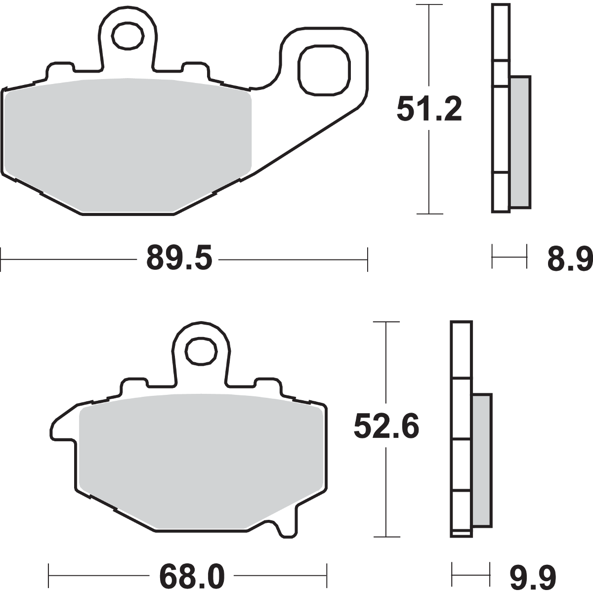 SBS LS Brake Pads Kawasaki 687LS