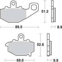 SBS LS Brake Pads Kawasaki 687LS