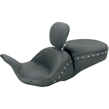 MUSTANG Lowdown Seat with Driver Backrest Chrome Studded 79704