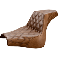 SADDLEMEN Step-Up Seat Full Lattice Stitch Brown 81828175BR