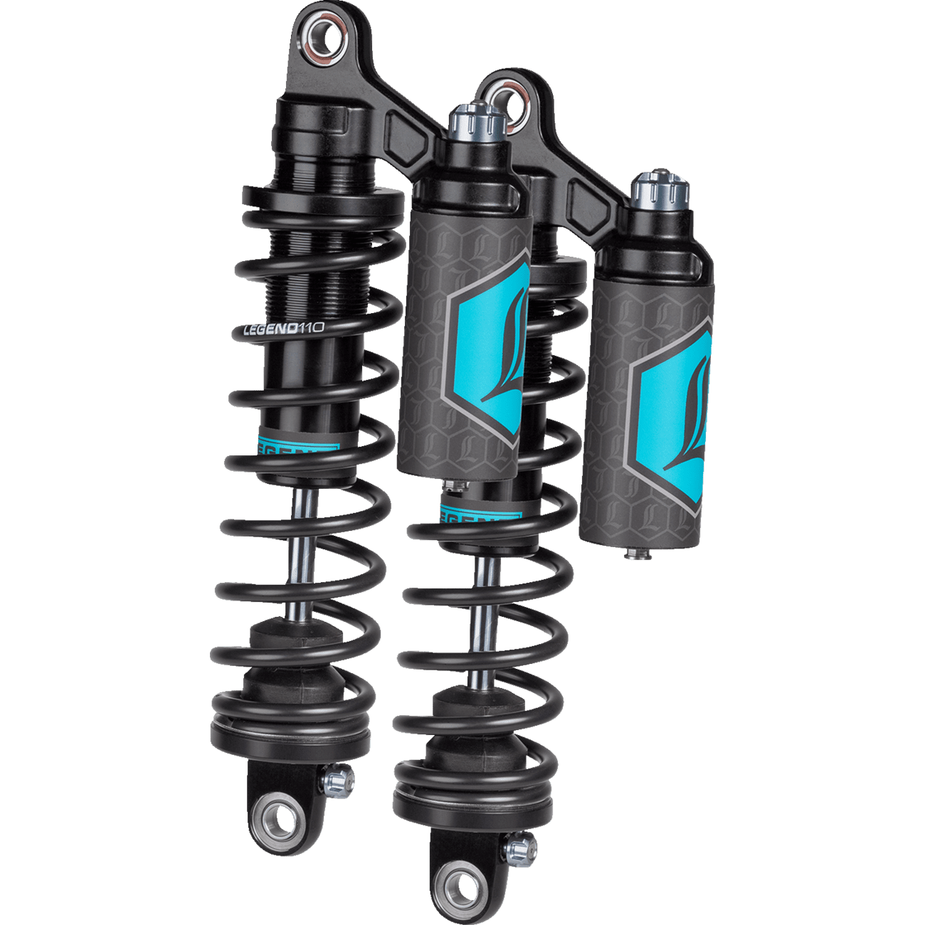 LEGEND SUSPENSION REVO ARC Piggyback Shocks Black 13" '04+ Sportster 13101894