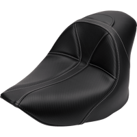 SADDLEMEN Dominator Solo Seat w/o Backrest Black w/ Gray Stitching FL/FX '06-'17 806120042