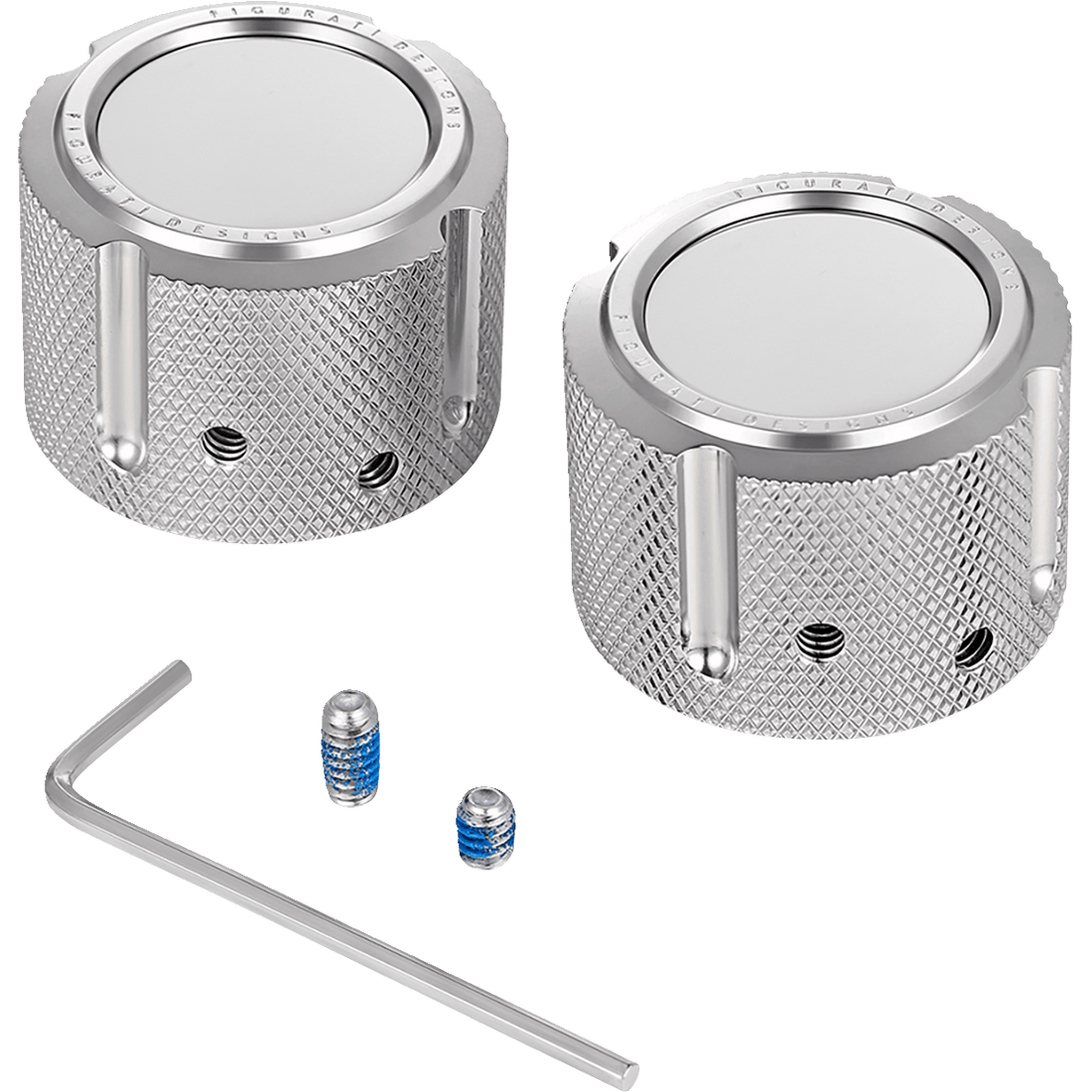 FIGURATI DESIGNS Axle Nut Cover Front Stainless Steel Smooth Silver FD60FACSS