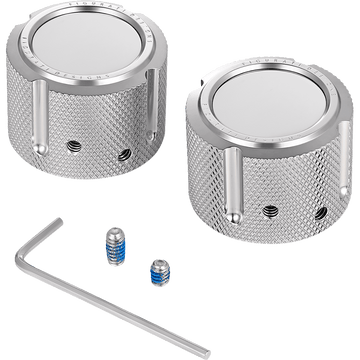 FIGURATI DESIGNS Axle Nut Cover Front Stainless Steel Smooth Silver FD60FACSS