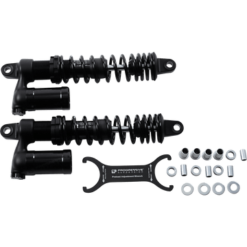 PROGRESSIVE SUSPENSION 970 Series Piggyback Shocks Gloss Black/Matte Black 14.00" 9701015B