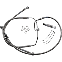 DRAG SPECIALTIES Brake Line +10" Stainless Steel FXDF '08-'17