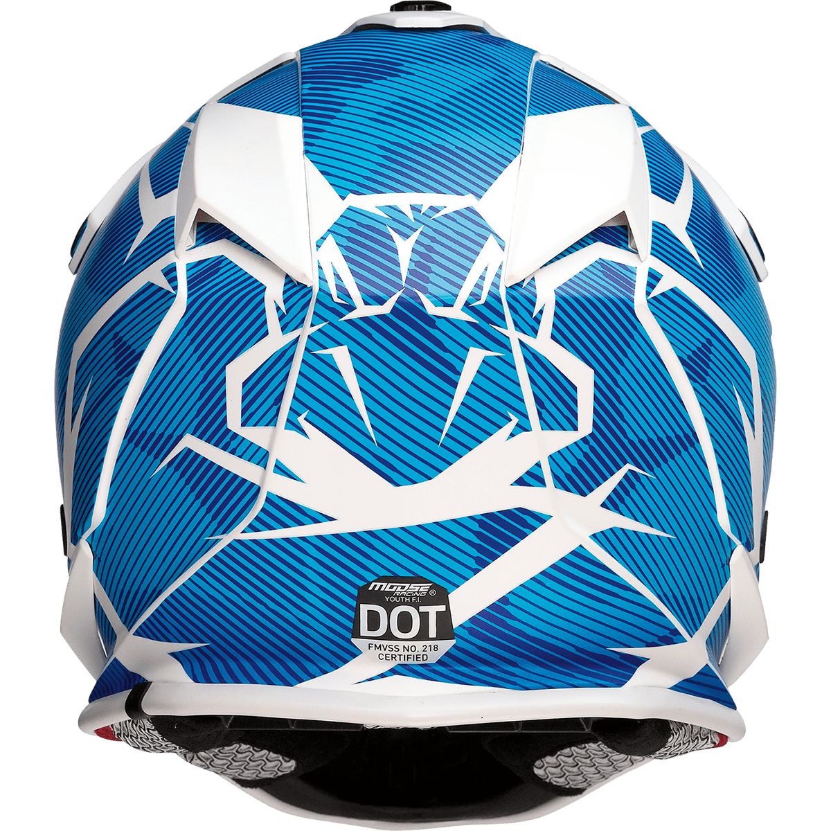 MOOSE RACING Youth F.I. Helmet Agroid Camo MIPS® Blue/White Small 01111532