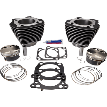 S&S CYCLE 124" Big Bore Cylinder Kit M8 Black