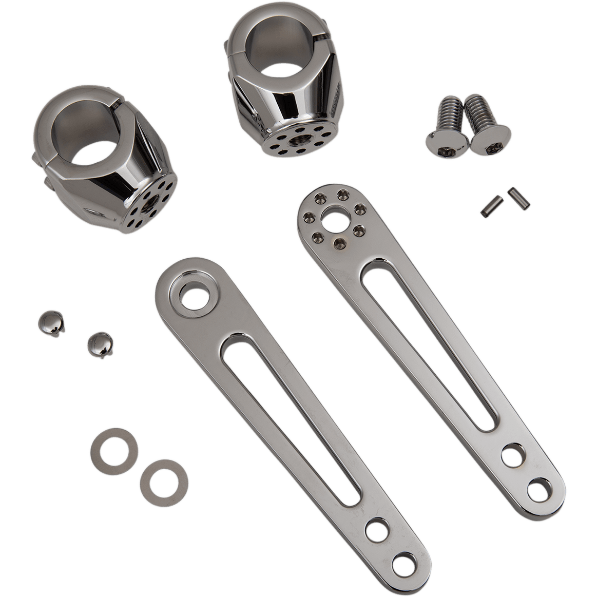 RIVCO PRODUCTS Adjustable Highway Peg Mounts 1-1/4" Chrome HD005