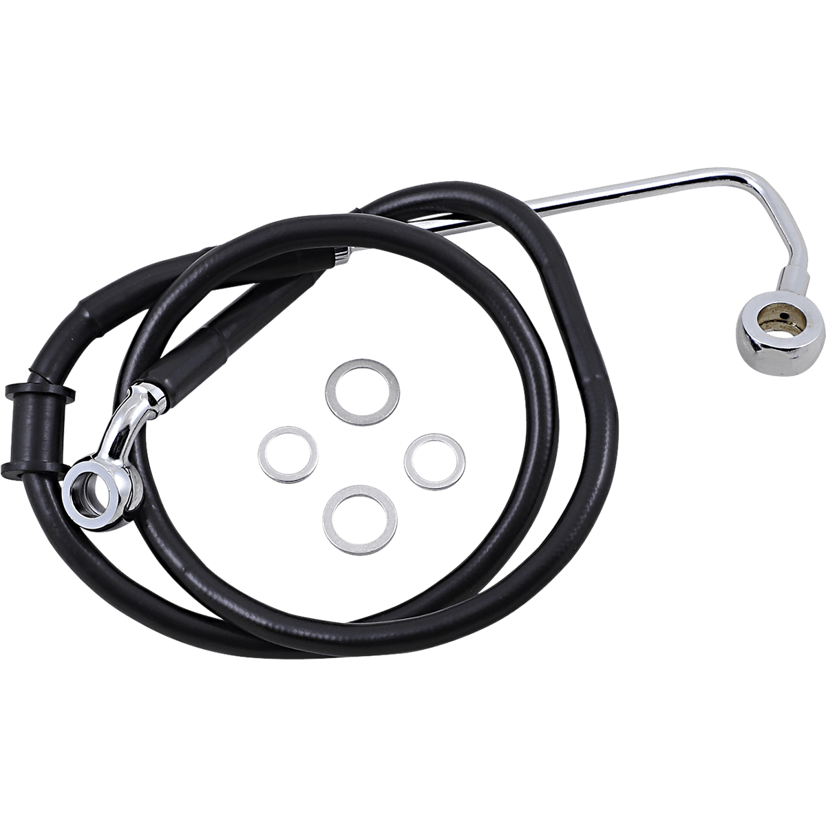 DRAG SPECIALTIES Brake Line +2" Black '15-'17 Softail