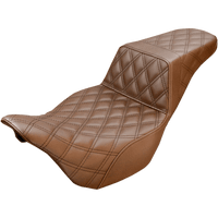 SADDLEMEN Step-Up Seat Full Lattice Stitch Brown '08-'23 FL 80807B175BR