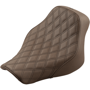 SADDLEMEN Renegade Solo Seat Lattice Stitched Brown FL '18-'20 81833002BLS