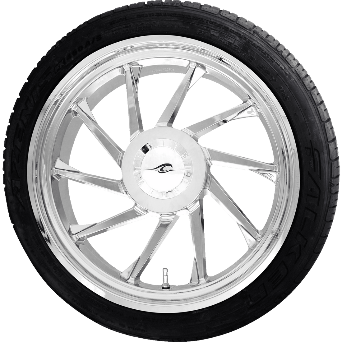 COASTAL MOTO Hurricane 3D Rear Left Wheel 18"/Chrome /Falken Tire 215/45ZR18