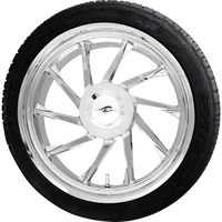 COASTAL MOTO Hurricane 3D Rear Left Wheel 18"/Chrome /Falken Tire 215/45ZR18