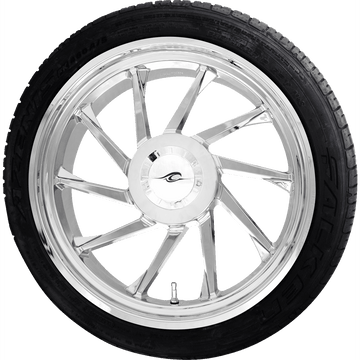 COASTAL MOTO Hurricane 3D Rear Left Wheel 18"/Chrome /Falken Tire 215/45ZR18