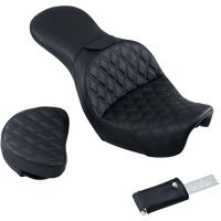 SADDLEMEN Explorer Seat With Backrest Lattice Stitched Black FXD 80604030LS