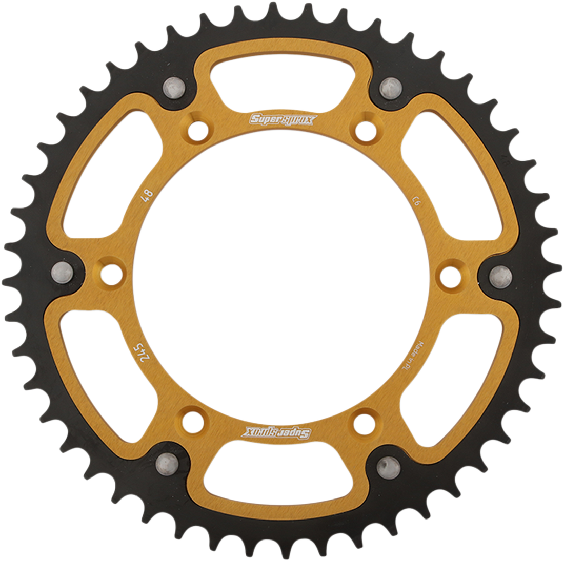 SUPERSPROX Stealth Rear Sprocket 48 Tooth Gold Yamaha RST24548GLD