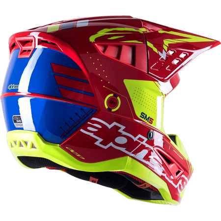 ALPINESTARS SM5 Helmet Action Red/White/Fluo Yellow Large 83061223325LG