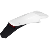 UFO Enduro Rear Fender with Light White/Black