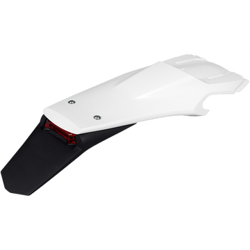 UFO Enduro Rear Fender with Light White/Black