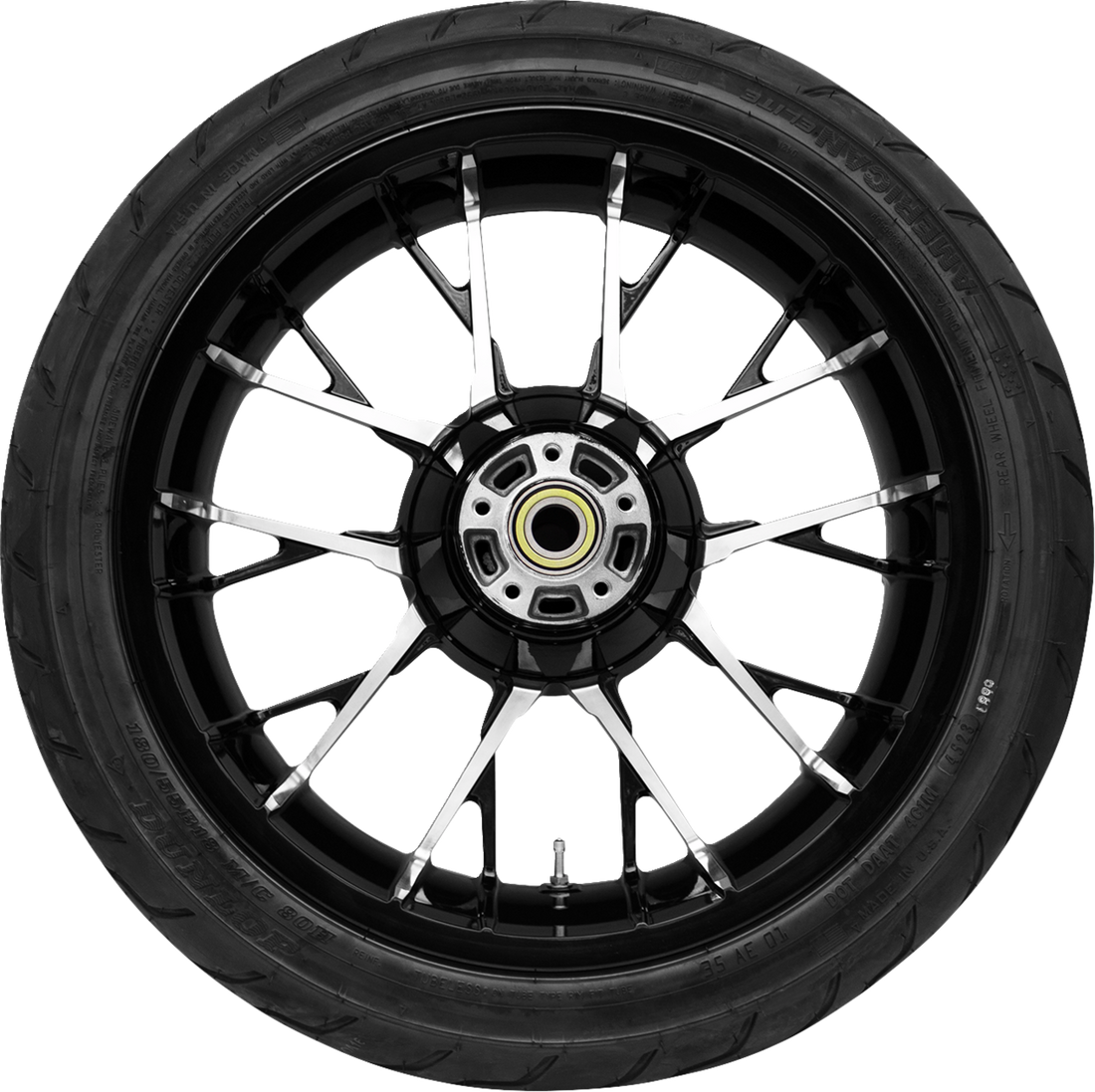 COASTAL MOTO Marlin Rear Wheel Black Cut (18") | Dunlop Tire (180/55B18)