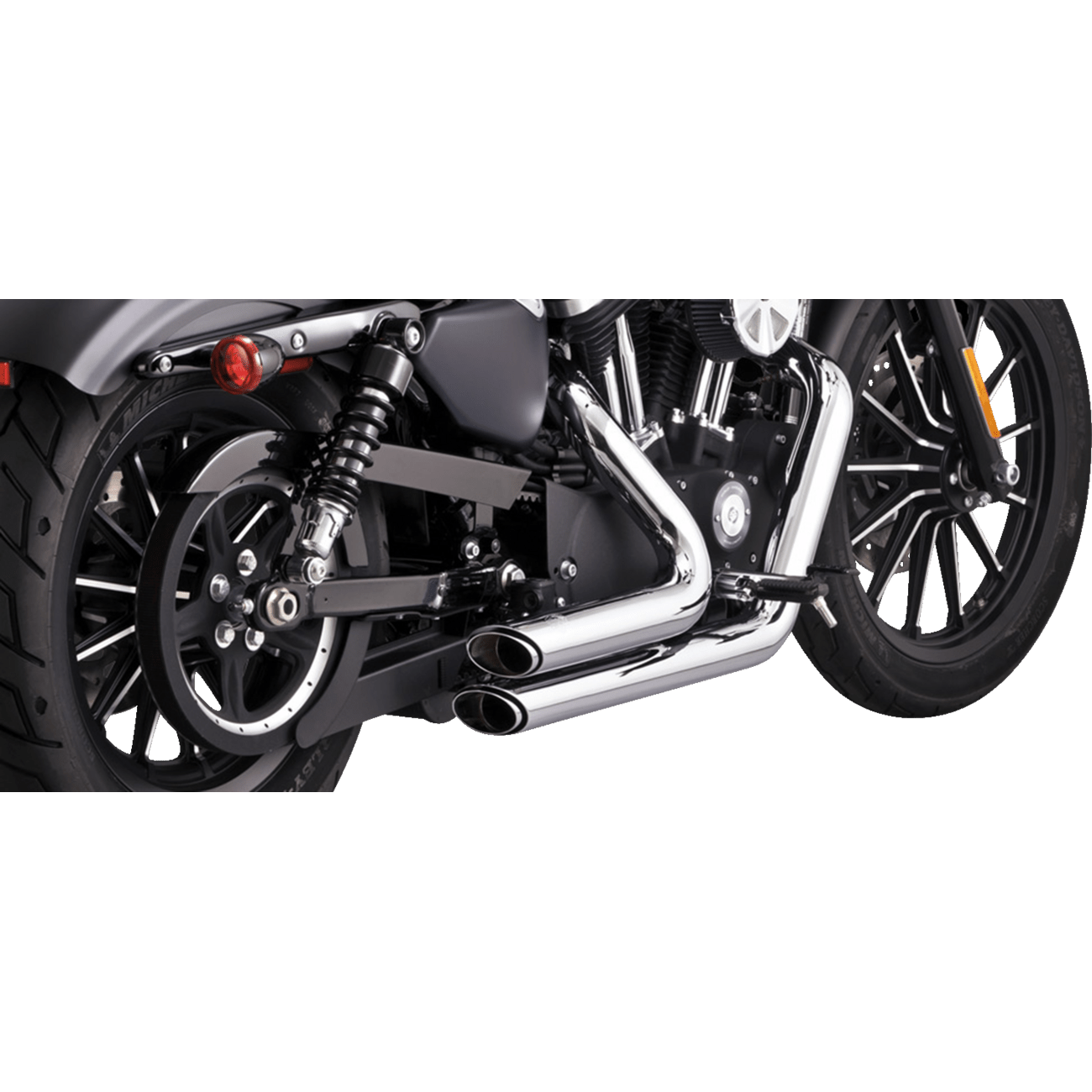 VANCE & HINES Shortshots Staggered Exhaust System Chrome 17329