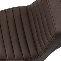 SADDLEMEN Step-Up Seat Front Tuck-n-Roll/Rear Lattice Stitch Brown 81830176BR