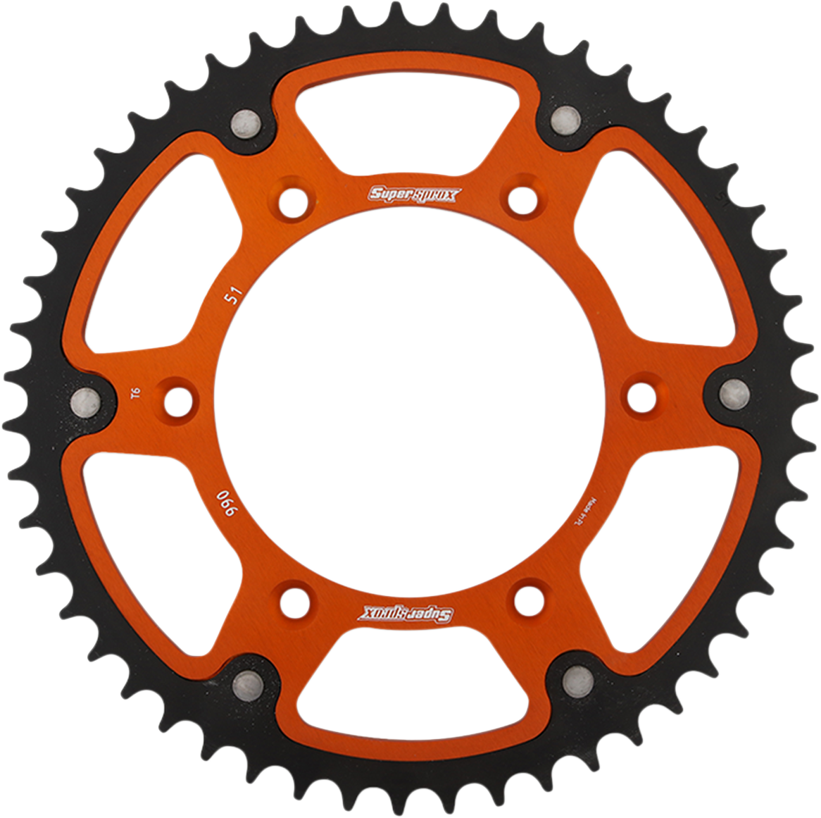 SUPERSPROX Stealth Rear Sprocket 51 Tooth Orange Husaberg/Husqvarna/KTM RST99051ORG