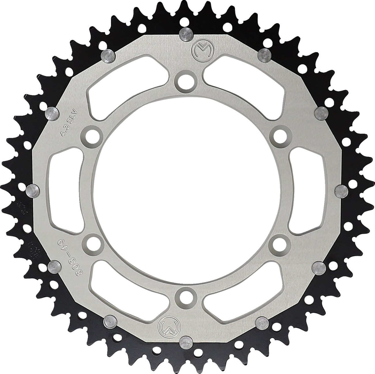 MOOSE RACING Dual Sprocket Silver 49 Tooth