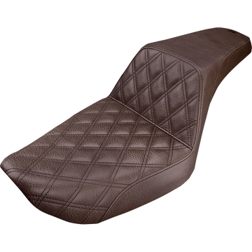 SADDLEMEN Step-Up Seat Front Lattice Stitch Brown Dyna 89604172BR