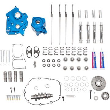 S&S CYCLE Cam Chest Kit with Plate Gear Drive Water Cooled 550 Cam Chrome Pushrods M8 3101081A