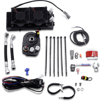 ULTRACOOL Oil Cooler Kit Naked Black Dyna/FXR/Softail/Touring SMT4