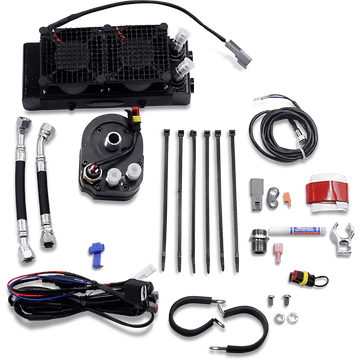 ULTRACOOL Oil Cooler Kit Naked Black Dyna/FXR/Softail/Touring SMT4