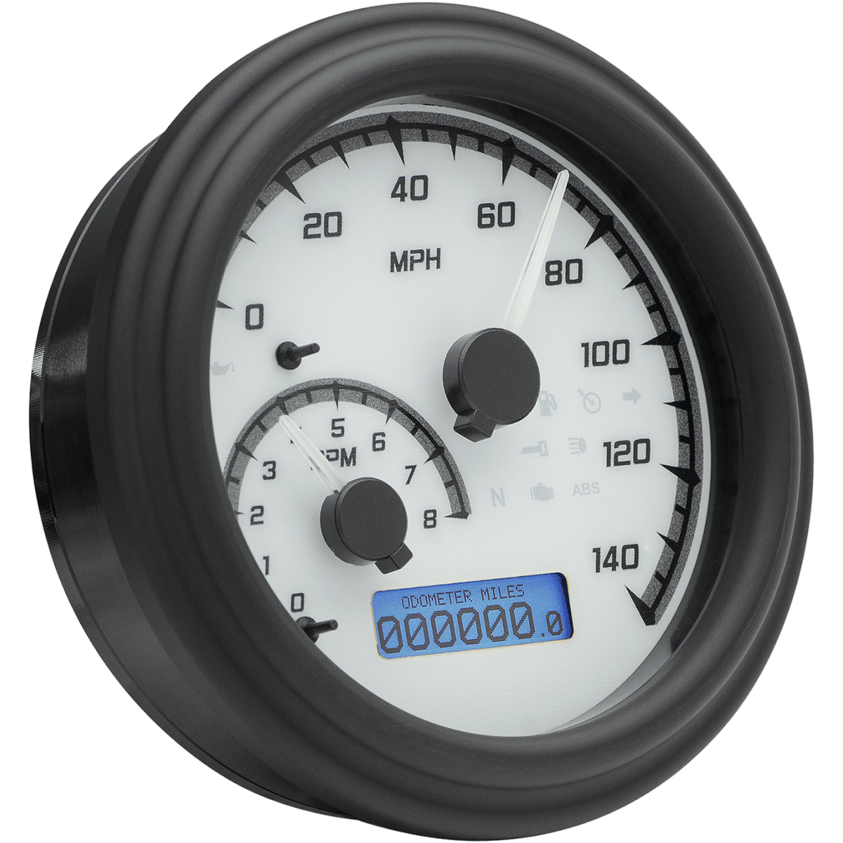 DAKOTA DIGITAL MXV Series Fatbob Analog/Digital Gauge System White/Gray/Black MVX2004WGK