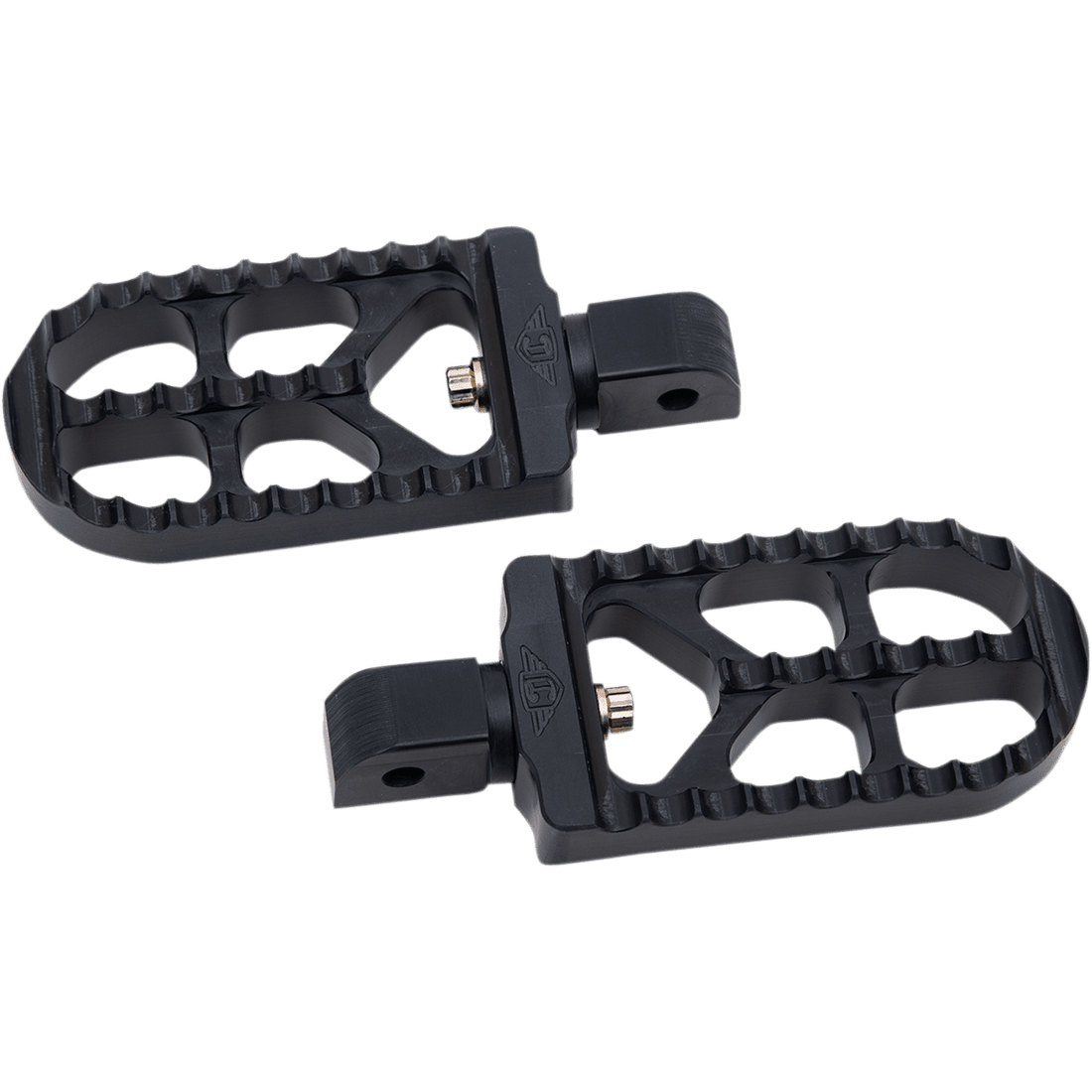 JOKER MACHINE Serrated Footpegs Black Long 08567B