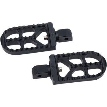 JOKER MACHINE Serrated Footpegs Black Long 08567B