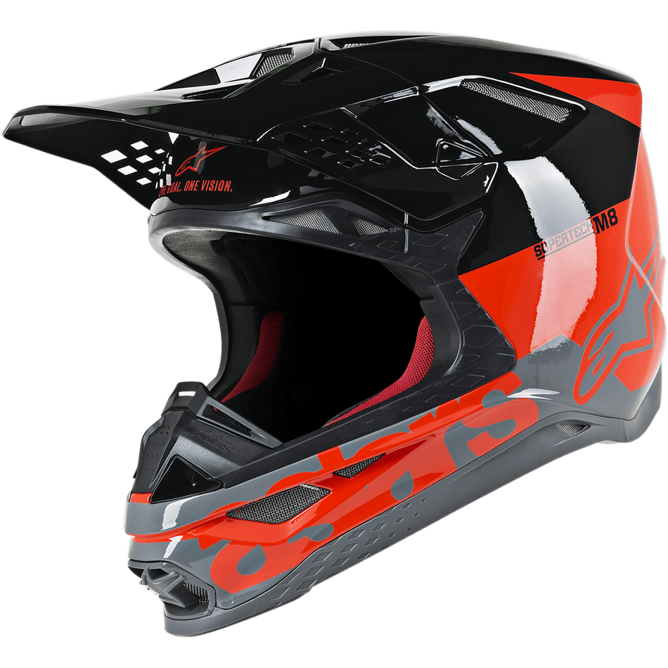 ALPINESTARS Supertech M8 Helmet Radium MIPS® Red Fluo/Black/Mid Gray Glossy XS 83015193183XS