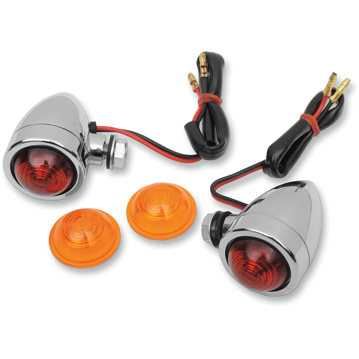 DRAG SPECIALTIES Mini-Bullet Light Kit Amber/Red