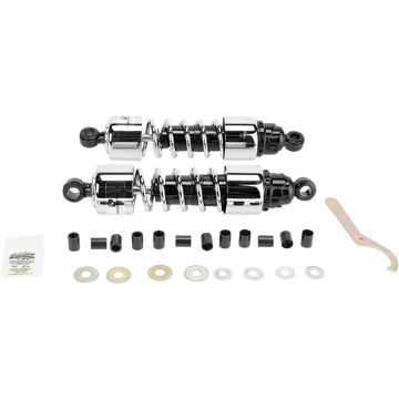 PROGRESSIVE SUSPENSION Shocks 412 Cruiser Series Chrome 12.5" Standard/Heavy Duty 4124207C