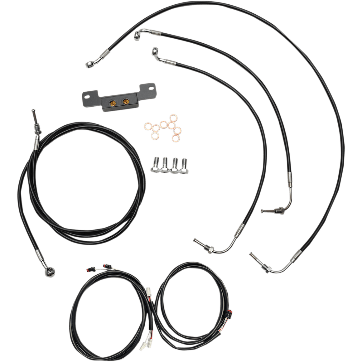 LA CHOPPERS Cable Kit 15" 17" Handlebars Black LA8055KT316B