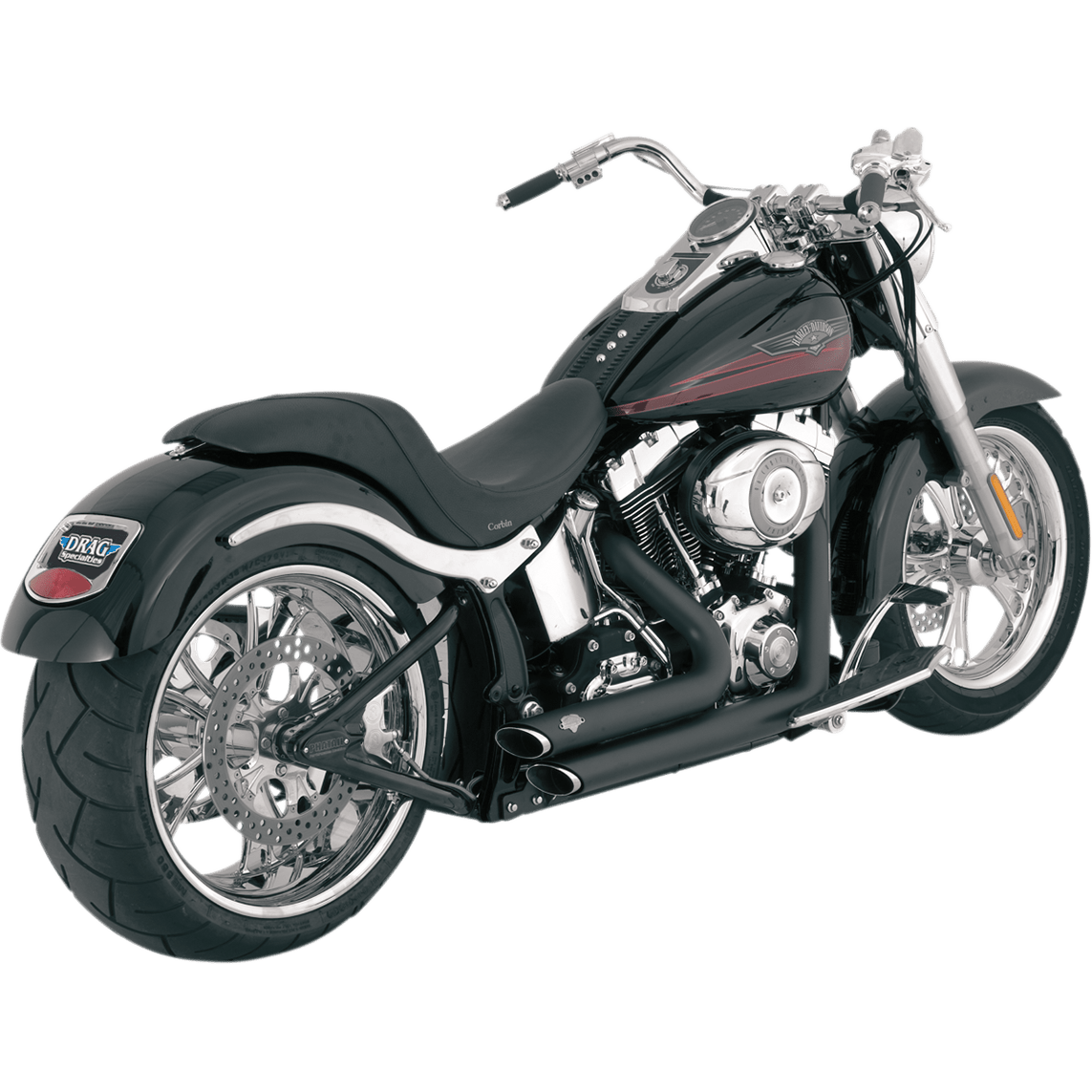 VANCE & HINES Shortshots Staggered Exhaust System Matte Black Ceramic 47221