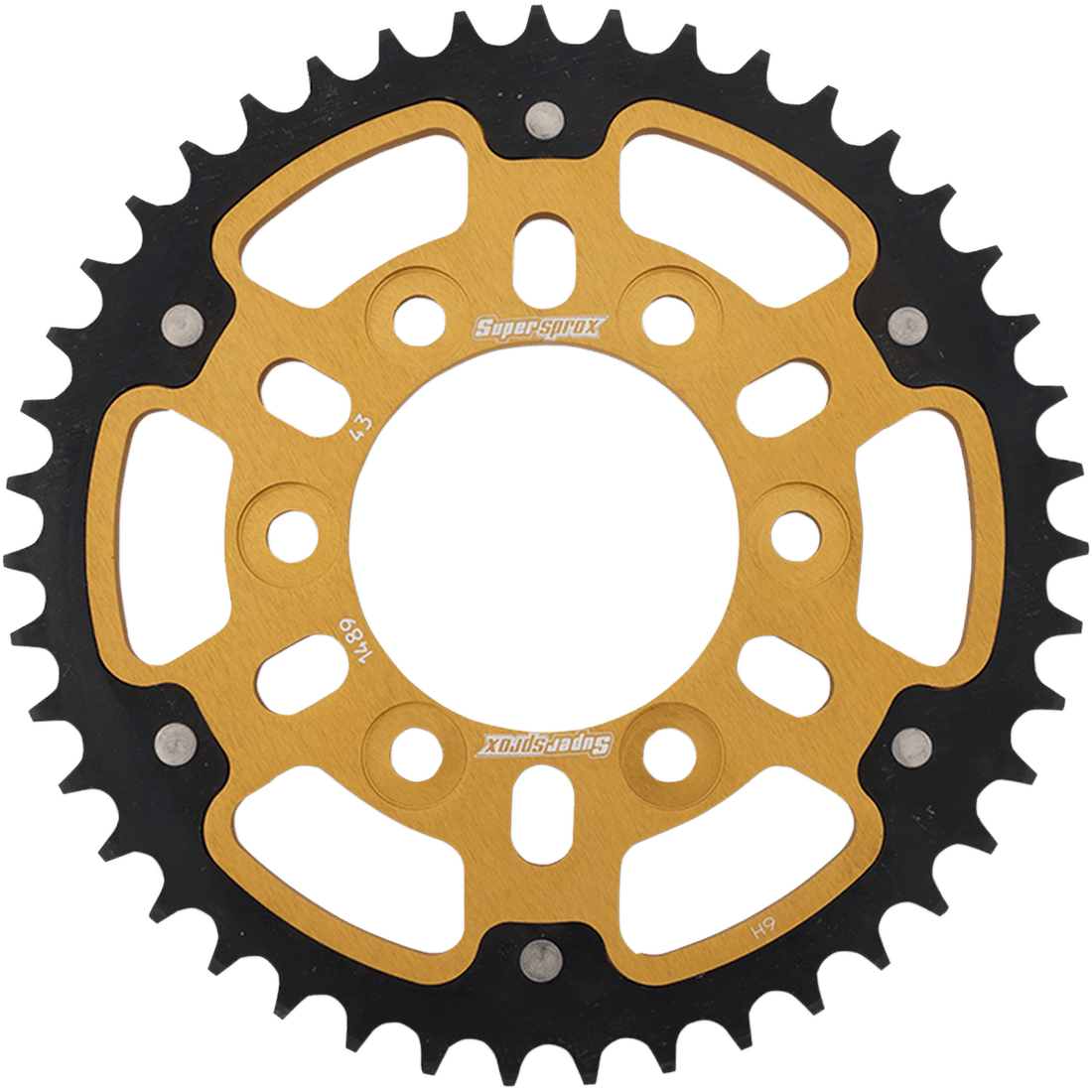 SUPERSPROX Stealth Rear Sprocket 43 Tooth Gold Kawasaki RST148943GLD