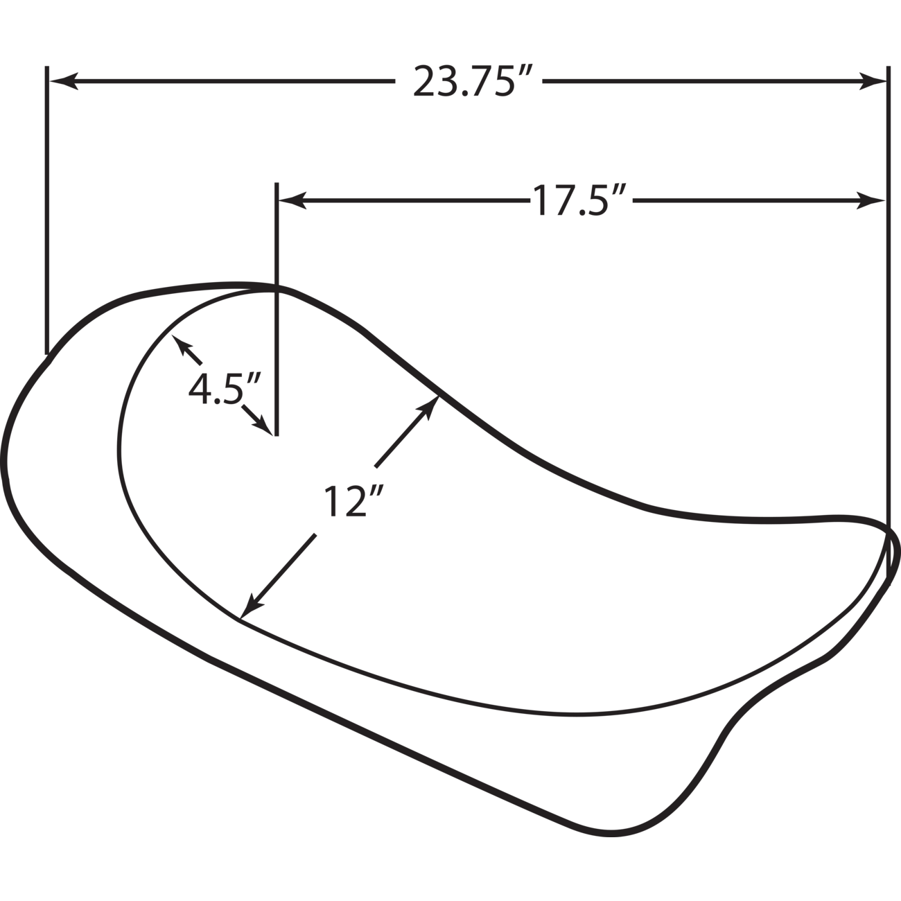 DRAG SPECIALTIES Low Solo Seat Smooth FLHR '97-'07