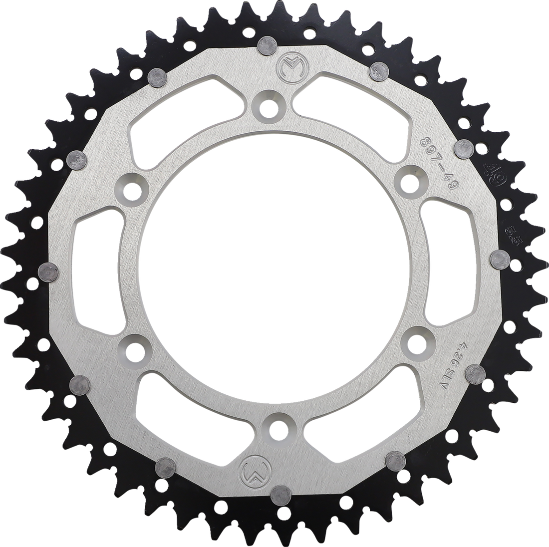 MOOSE RACING Dual Sprocket Silver 49 Tooth