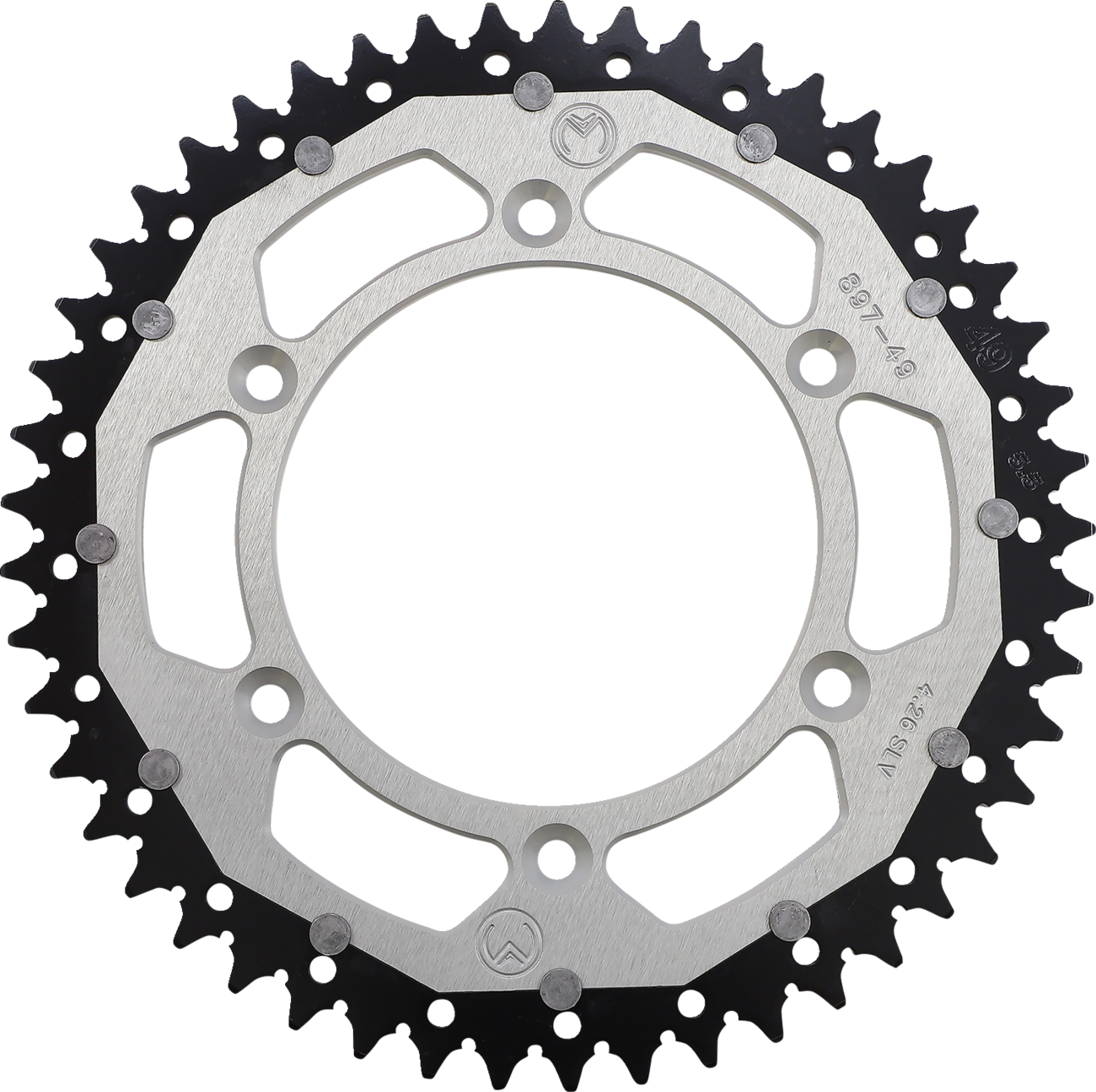 MOOSE RACING Dual Sprocket Silver 49 Tooth