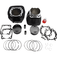 REVOLUTION PERFORMANCE, LLC Cylinder Kit 131" Black with Highlighted Fins Twin Cam