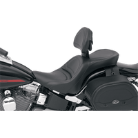 SADDLEMEN Seat Explorer™ With Backrest Stitched Black FL/FX '06-'17 80612030