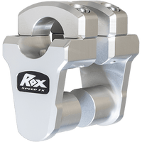 ROX SPEED FX Risers Pivoting 2" Oversized Handlebars Clear Anodized