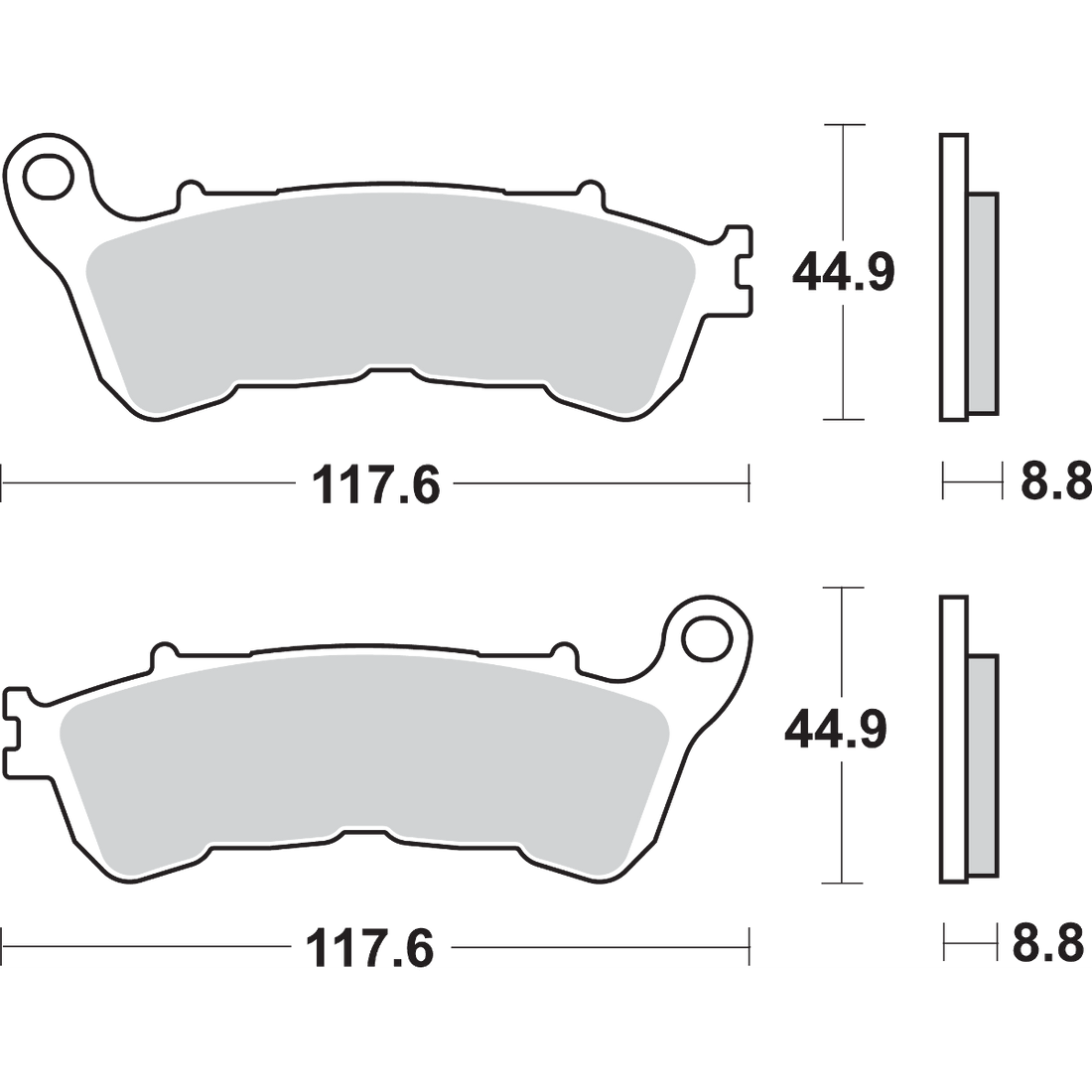 SBS HS Brake Pads Honda 828HS